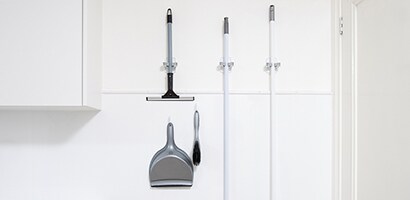 Ideas for storing brooms and mops

