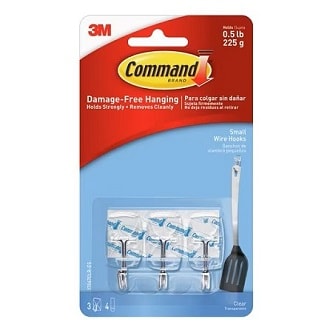Command™ Clear Small Wire Hooks
