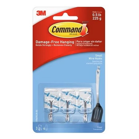 Command™ Clear Small Wire Hooks
