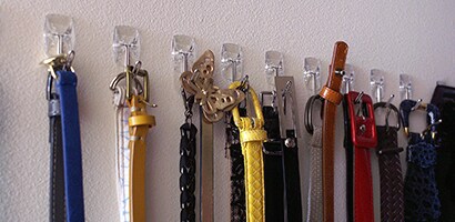 Organize your belts in your closet