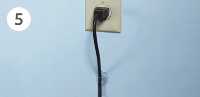 Keep power cords organized with Command™ Clips
