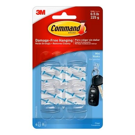 Command™ Mini Hooks Clear
