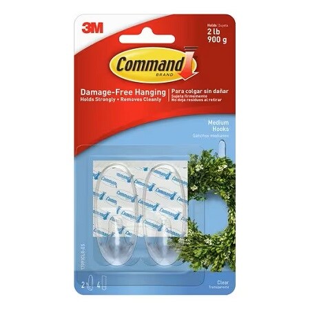 Command™ Clear Medium Hooks
