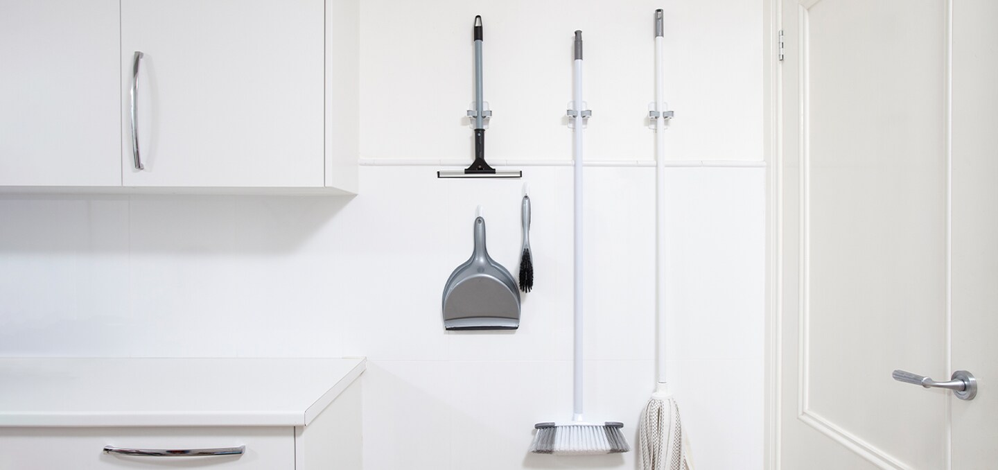 Ideas for storing brooms and mops

