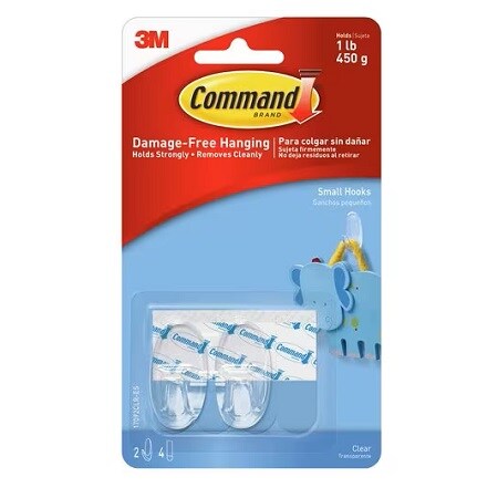 Command™ Clear Small Hooks
