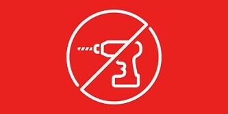 Icon showing tools with a line across to say no tools required
