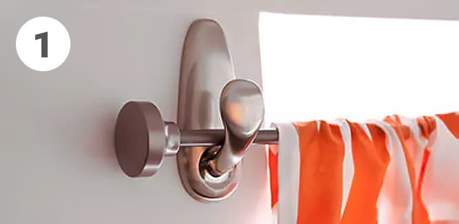 How to hang curtains with Command hooks
