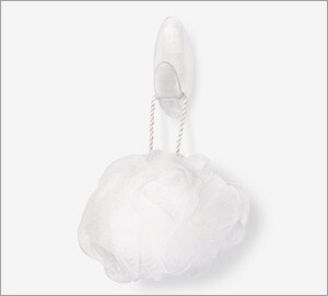 Hanging bath ball using command bath hooks