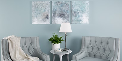 typtich gallery wall ideas used in small living room
